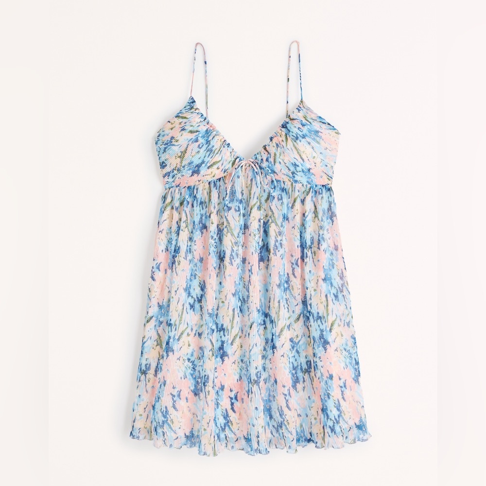 Abercrombie & Fitch Pastel Blue and Pink Floral Mini Dress